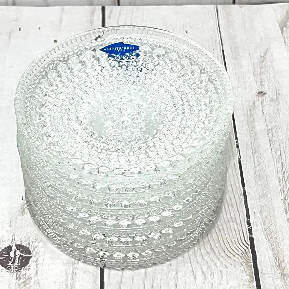 Nuutajarvi Oiva Toikka for Arabia Wartsila Finland Kastehelmi Dewdrop Coasters 6